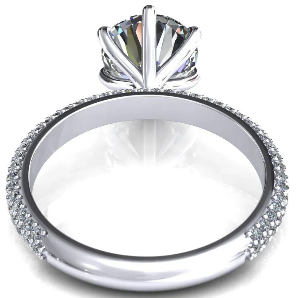 Elegant Six Claws Ring with Sparkling Stone